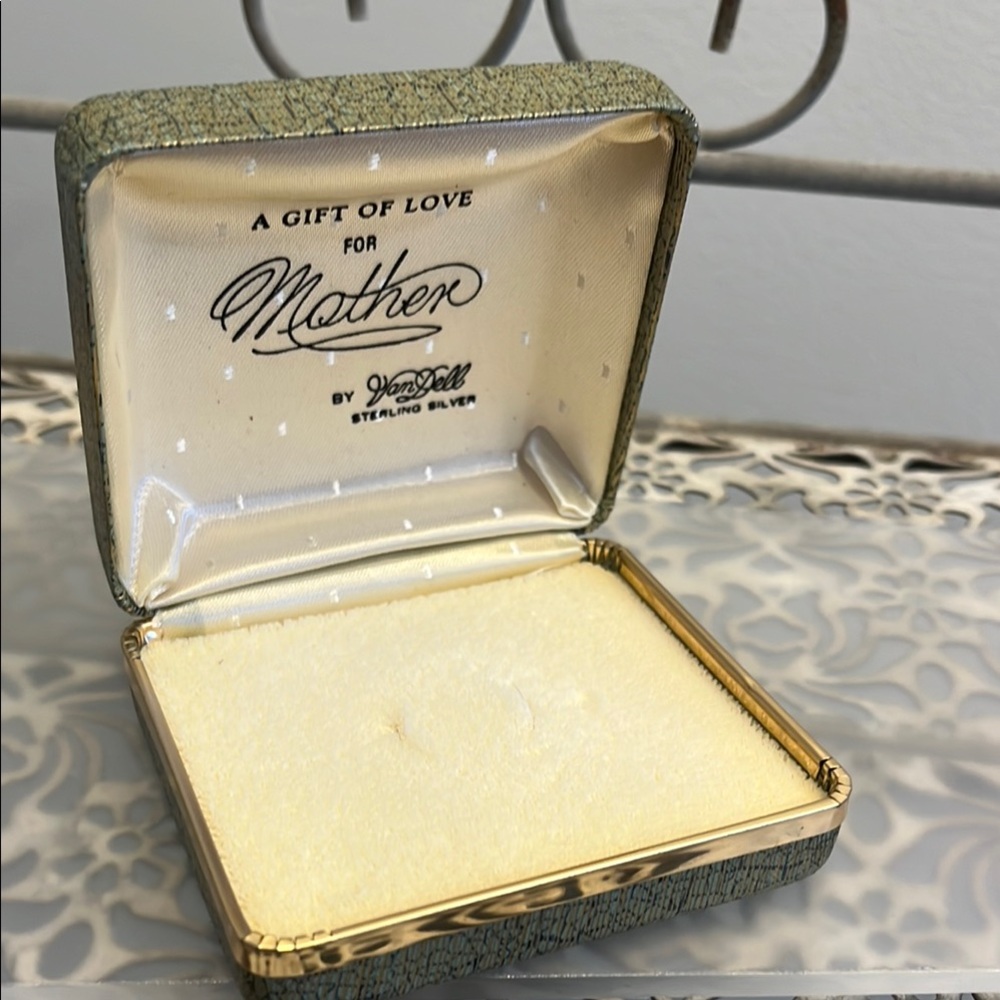 Vintage Jewelry Box with Gold Trim